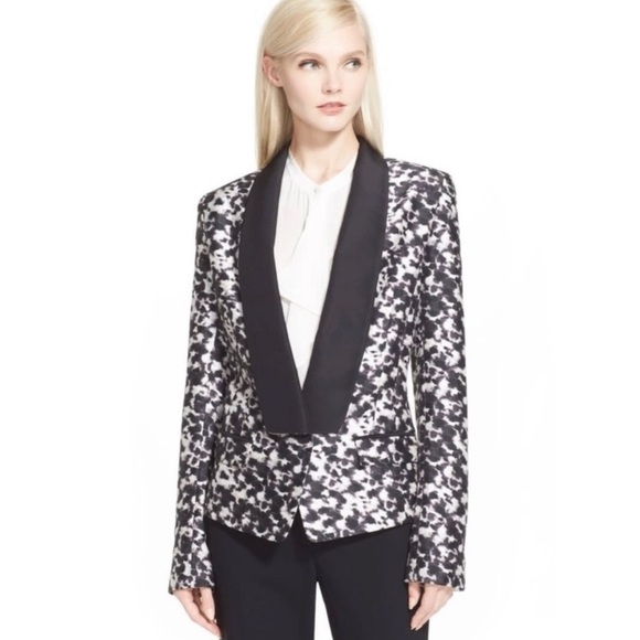 NWT Rachel Zoe Reid Silk Wool Tuxedo Jacket Size 2 - Picture 1 of 13